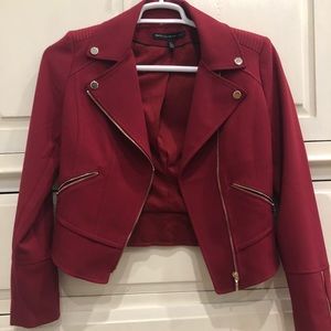 White House Black Market Red Moto Jacket
